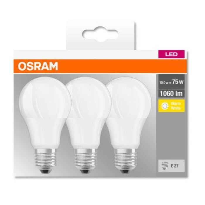 LED žiarovka Osram Clas, E27, 10W, teplá biela, 3 ks