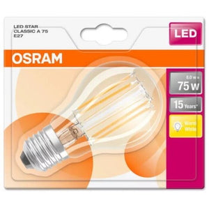 LED žiarovka Osram STAR, E27, 8W, retro, teplá biela