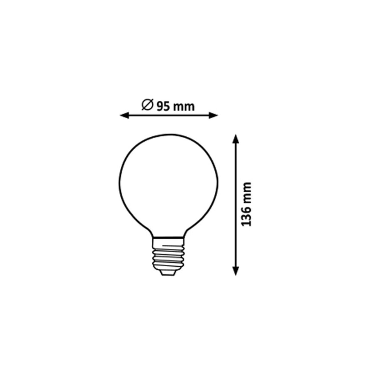 LED žiarovka Rabalux 1658, 6W, E27, teplá biela