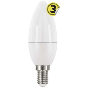 LED žiarovka Emos ZQ3220, E14, 6W, sviečka, číra, teplá biela