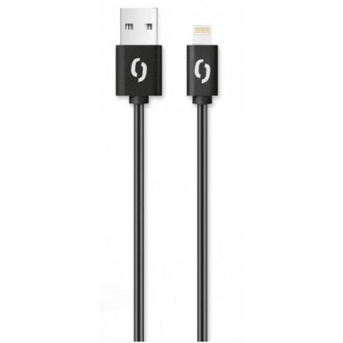 Kábel Aligator Lightning na USB, 2A, 2m, čierna