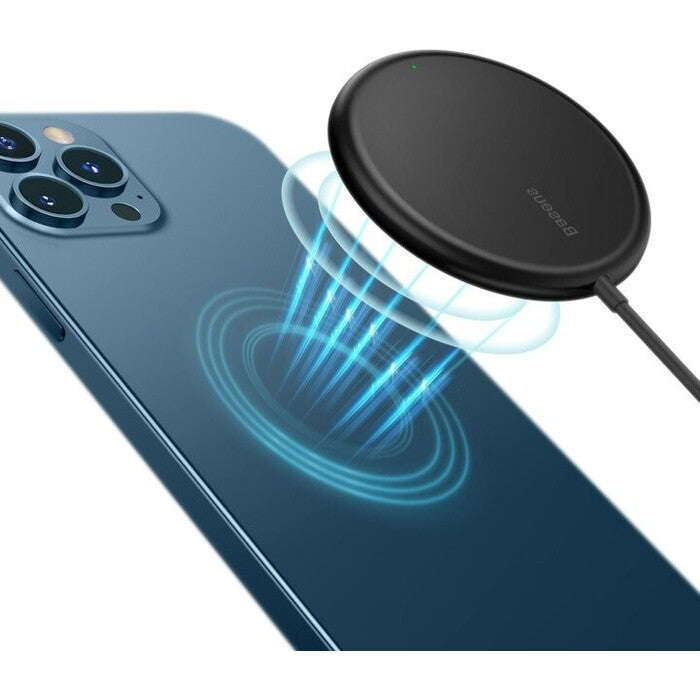 Magnetická nabíjačka na iPhone 12 series SM Baseus, 15 W, čierna