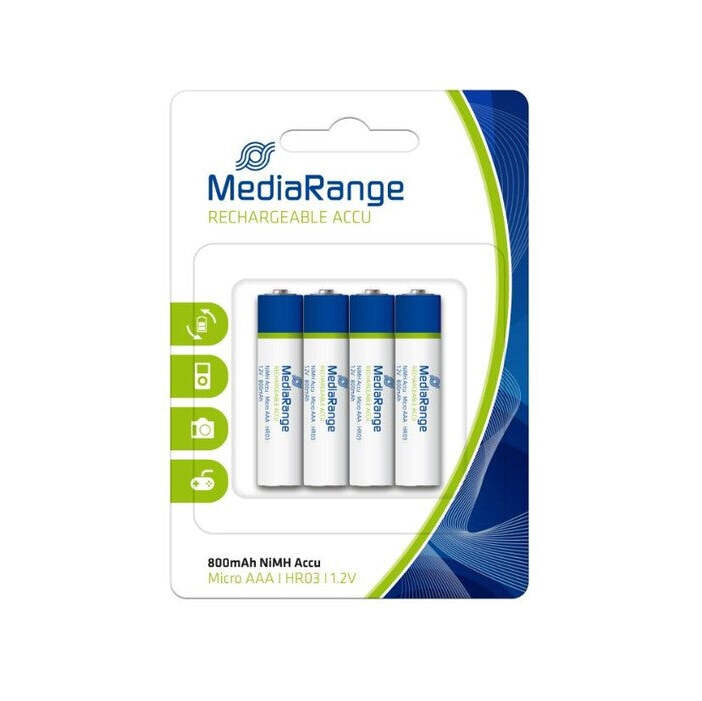 Nabíjacia batéria MediaRange Premium AAA 1.2V HR03, 4ks