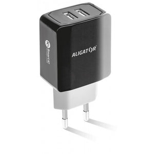 Nabíjačka Aligator 3,4A Smart IC, 2x USB, čierna