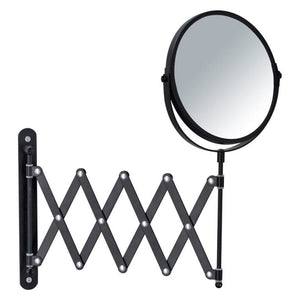 Nástenné kozmetické zrkadlo s držiakom Wenko Exclusive, čierne