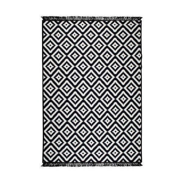Oboustranný koberec Helen, černobiely, 120 x 180 cm