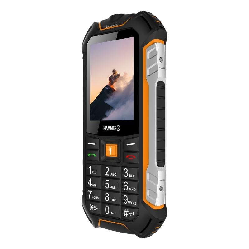 Odolný tlačidlový telefón MyPhone Hammer Boost, oranžová