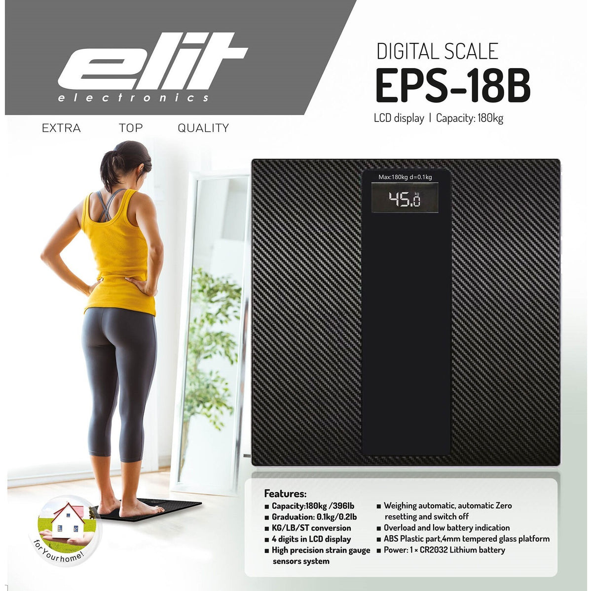 Osobná váha Elit EPS-18B, 180 kg