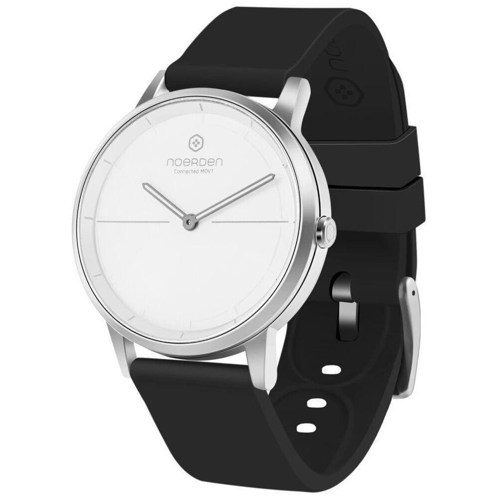 Smart hybridné hodinky Noerden Mate 2, bielo/čierna