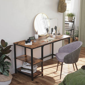 Písací stôl Pansy (hnedá, čierna, 120x75x60 cm)