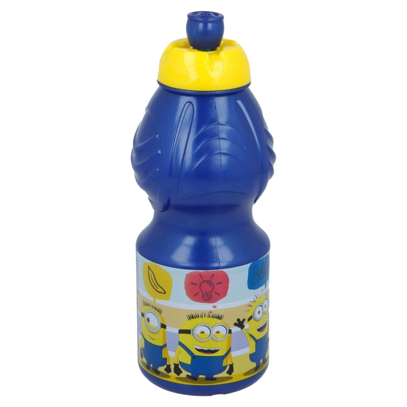 Plastová fľaša Mimoni, 400ml, modrý