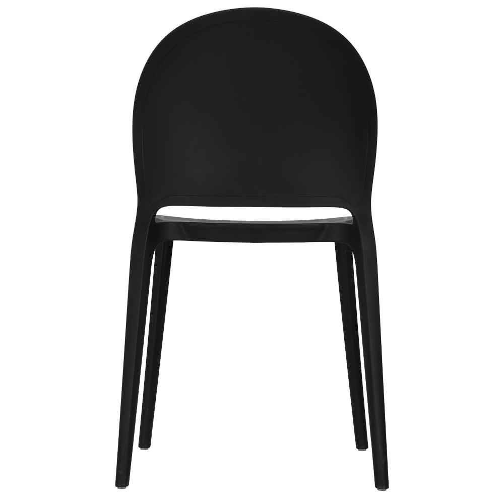 Plastová jedálenská stolička Antos čierna