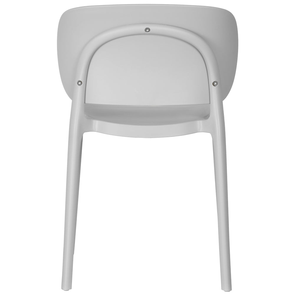 Plastová jedálenská stolička Baros sivá