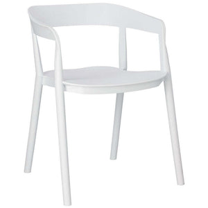 Plastová jedálenská stolička Birdie biela
