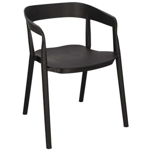 Plastová jedálenská stolička Birdie čierna