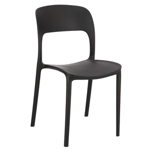 Plastová jedálenská stolička Frankie čierna