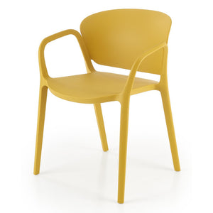 Plastová jedálenská stolička Sicily žltá