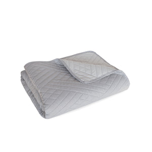 Prikrývka na posteľ BED4, 220x240cm, strieborná/sivá