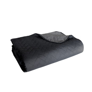 Prikrývka na posteľ BED6, 220x240cm, svetlá šedá/tmavá šedá