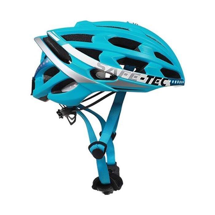 Smart helma SafeTec TYR 2, M, LED smerovka, bluetooth, modrá