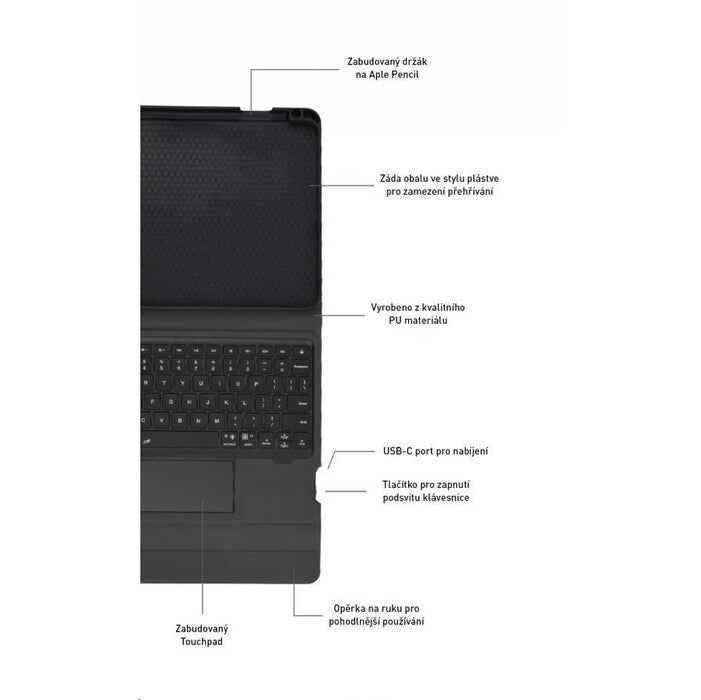 Puzdro s klávesnicou COTEetCI pre iPad Air 4/Pro 11 (61013-BK)