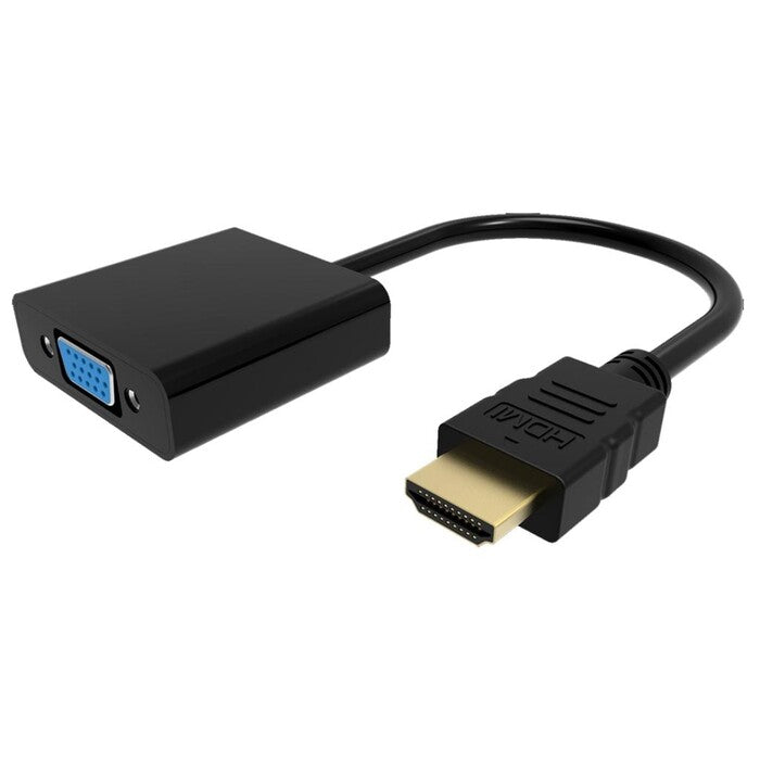 Adaptér HDMI (male) na VGA (female, D-Sub DE-15), čierna