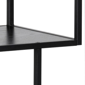 Regál Benato (77x114x35 cm, 3x polica, čierna)
