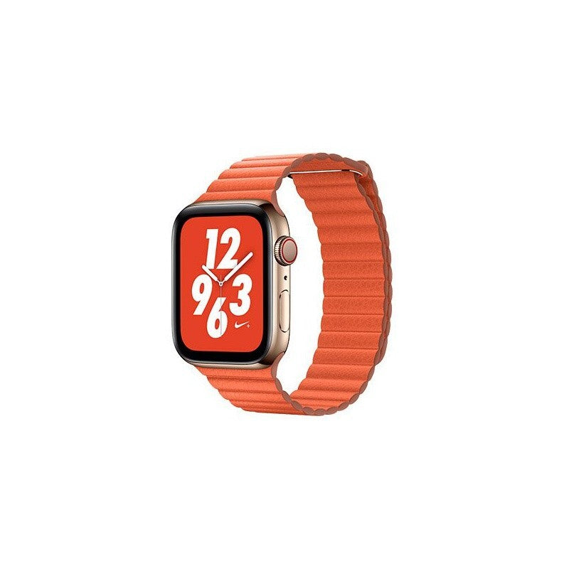 Kožený remienok na Apple watch 38/40 mm, Loop, oranžový