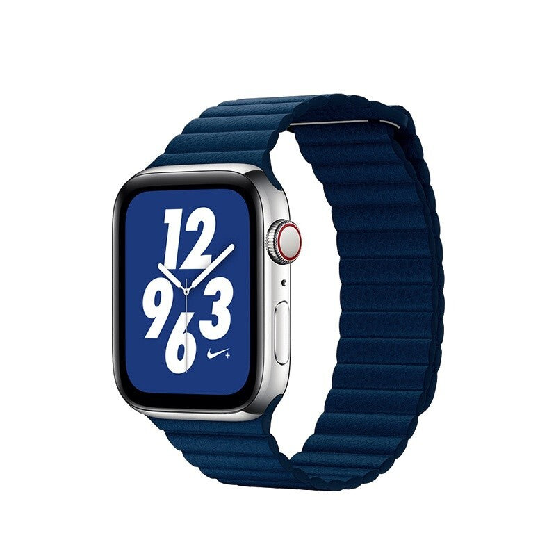 Kožený remienok na Apple watch 38/40 mm, Loop, T modrý