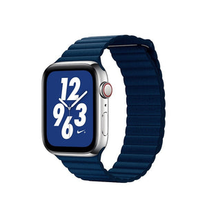 Kožený remienok na Apple watch 42/44 mm, Loop, T modrý