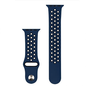 Remienok pre Apple Watch, silikónový, 38/40mm, modro/čierna