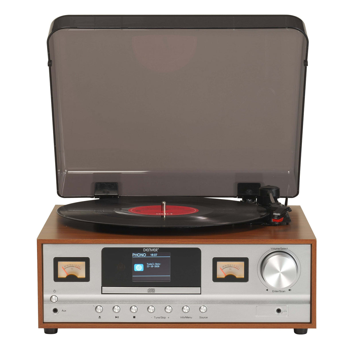 Retro gramofón Denver MRD-52, hnedý POŠKODENÝ OBAL