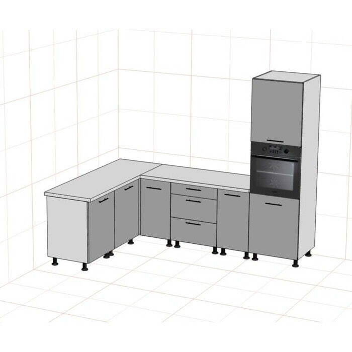 Rohová kuchyňa Lisa ľavý roh 300x220 cm - II. akosť