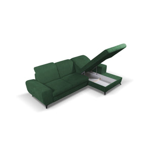 Rohová sedačka rozkladacia Alta pravý roh ÚP zelená