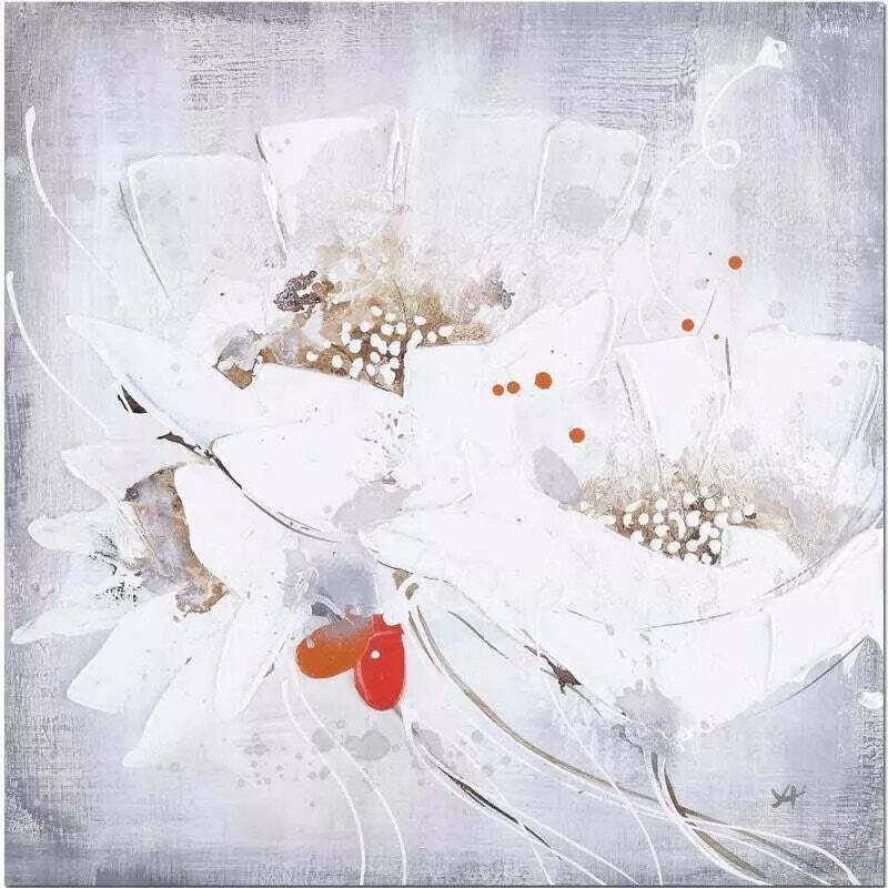 Ručne maľovaný obraz Tri Kvety PB344ZI StarDeco, 60x60 cm