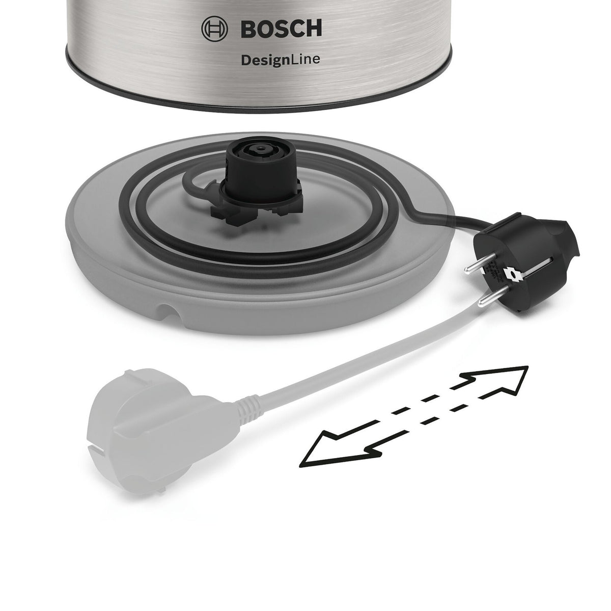 Rýchlovarná kanvica Bosch TWK3P420, nerez, 1,7l