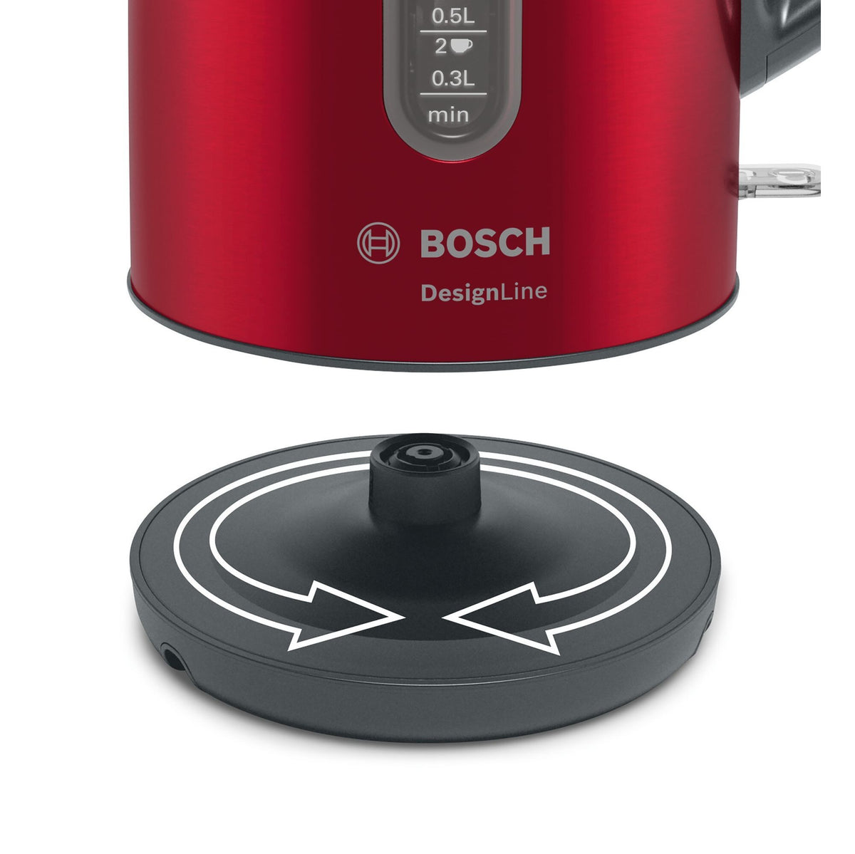 Rýchlovarná kanvica Bosch TWK4P434, červená, 1,7l