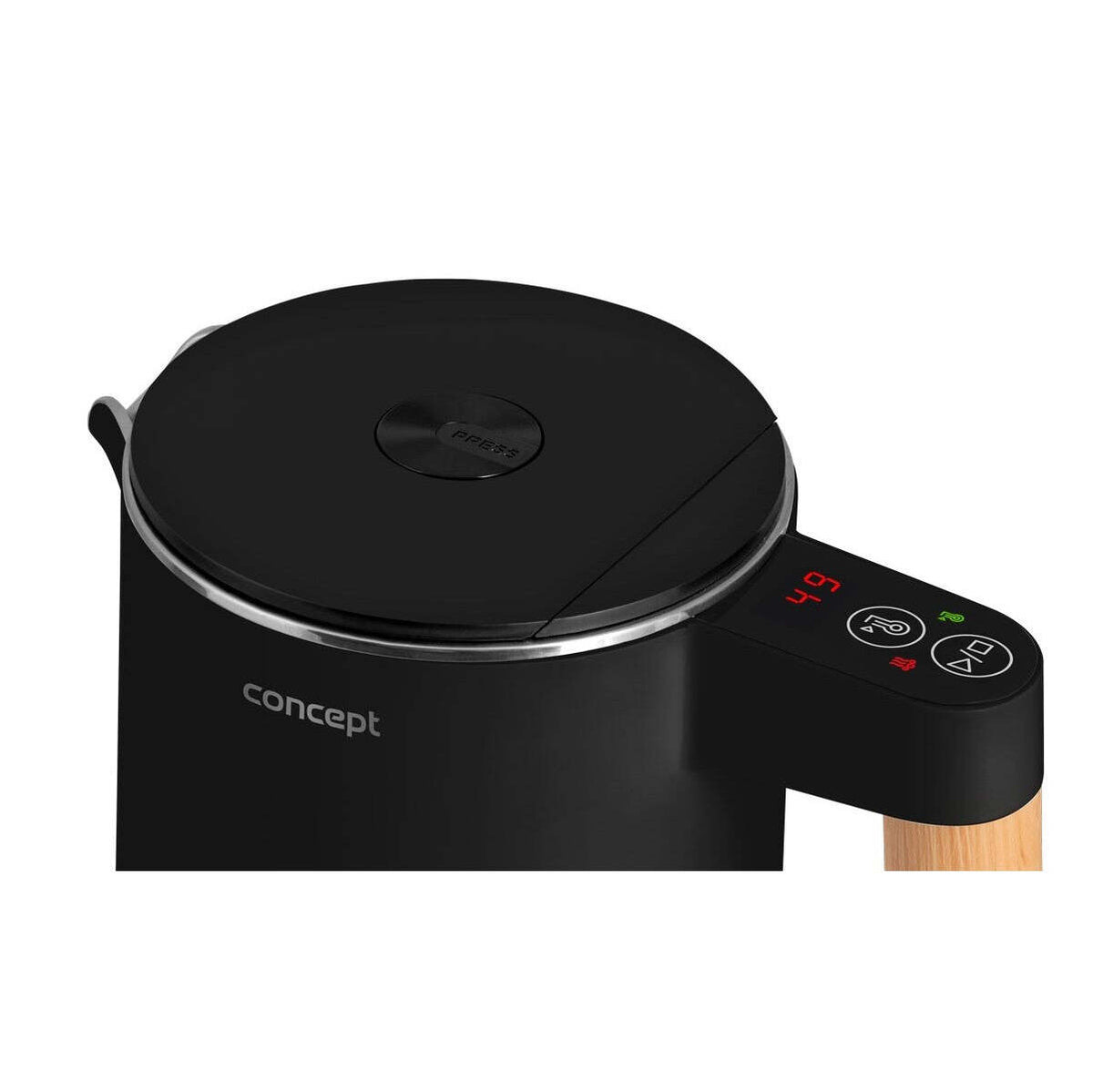 Rýchlovarná kanvica Concept Salt &amp; Pepper RK3301, čierna, 1,5 l