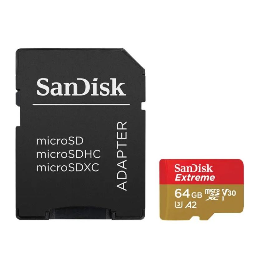 SanDisk Extreme microSDXC 64GB+SD Adapter 170MB/s &amp; 80MB/s
