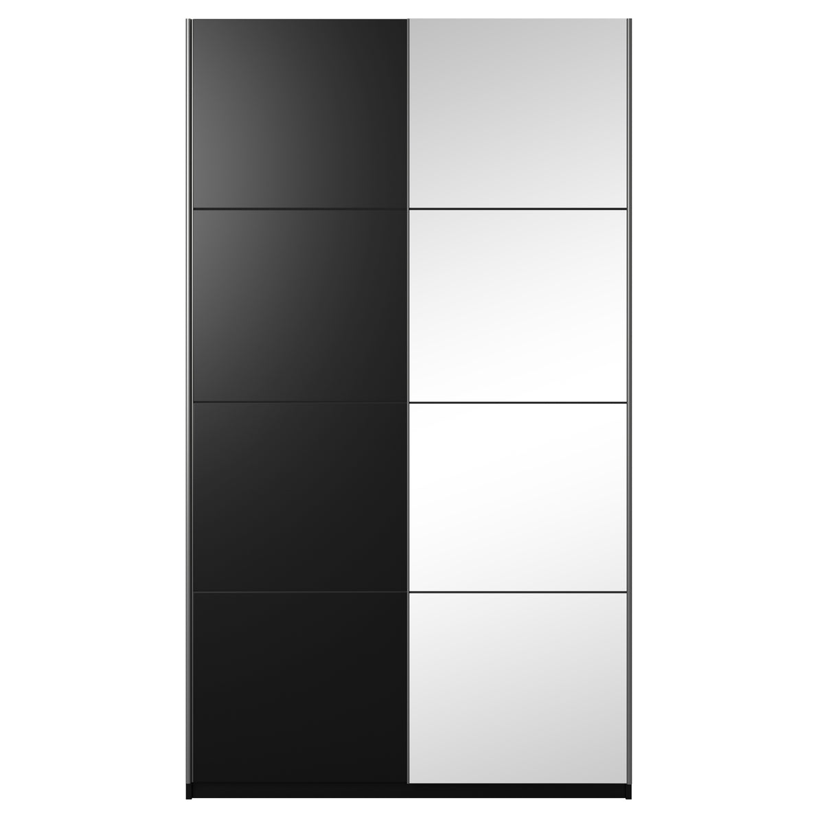 Šatníková skriňa Tabe - 150x210x61 cm (čierna)