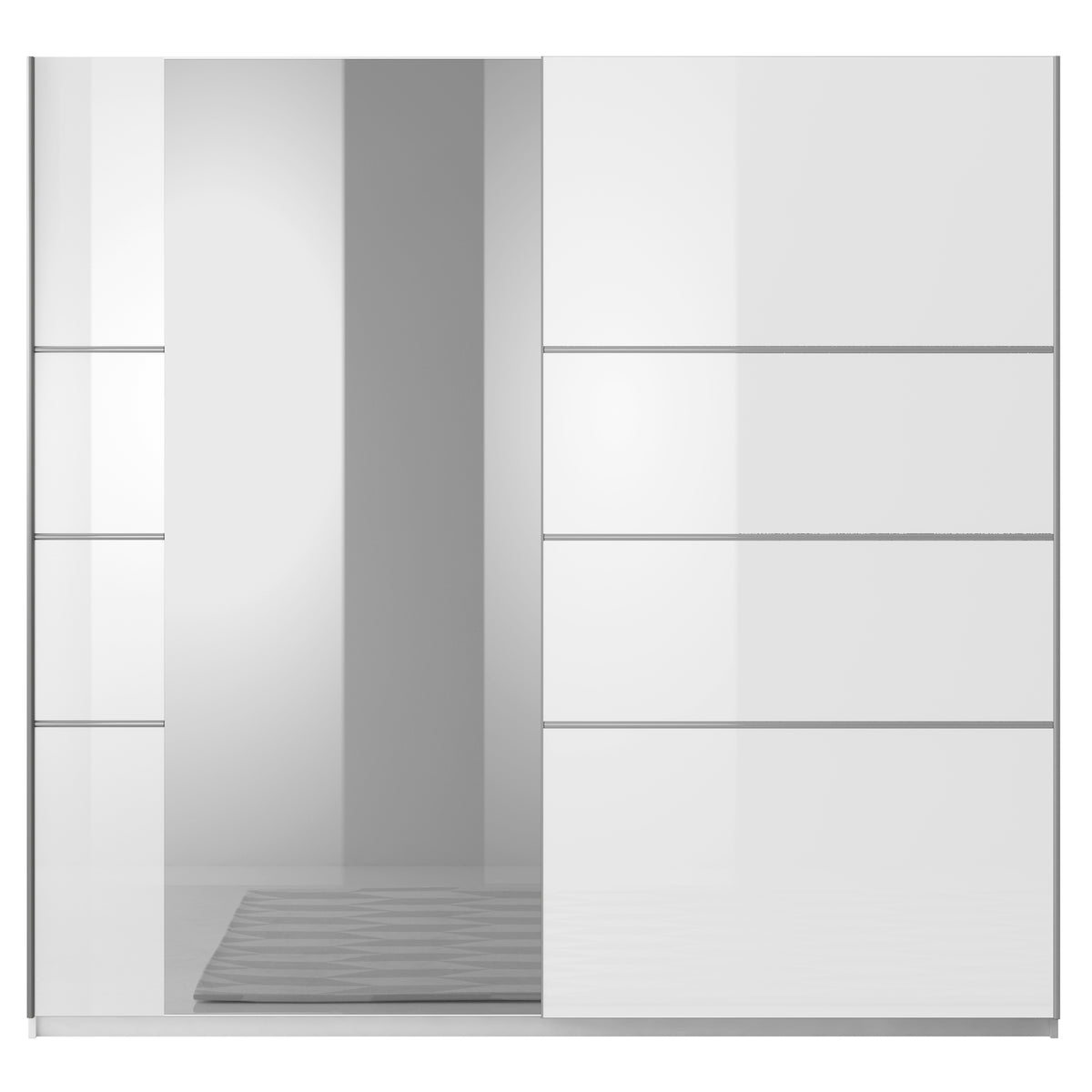 Šatníková skriňa Tabe - 180x210x61 cm (biela)