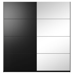 Šatníková skriňa Tabe - 180x210x61 cm (čierna)