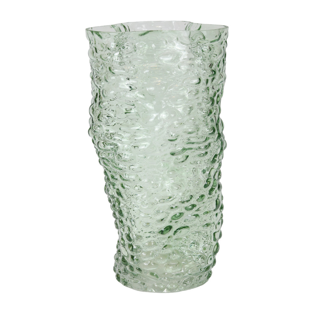 Skleněná váza zelená 22cm