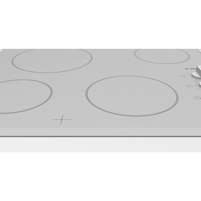 Sklokeramická varná doska Bosch, 4 zóny, 60 cm, biela