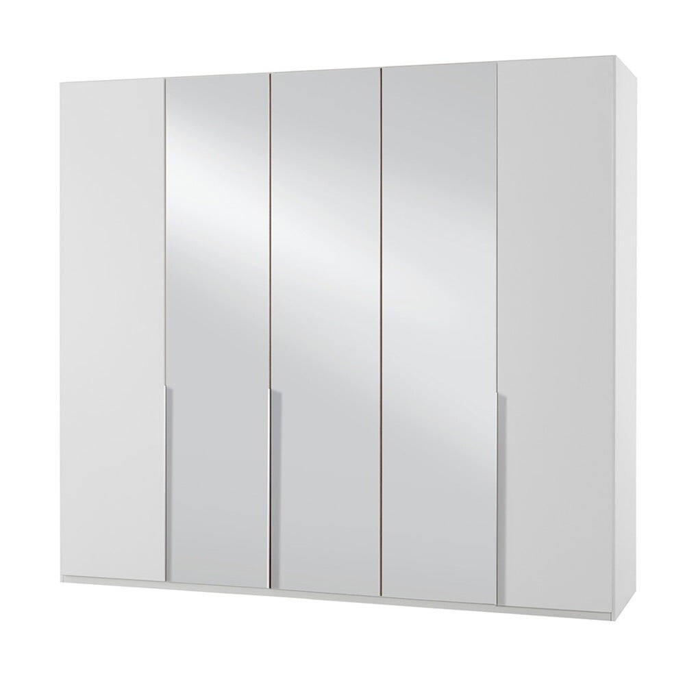 Skříň Moritz  - 225x236x58 cm (bílá, zrcadlo)