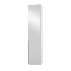 Skriňa Moritz  - 45x208x58 cm (biela, zrkadlo)