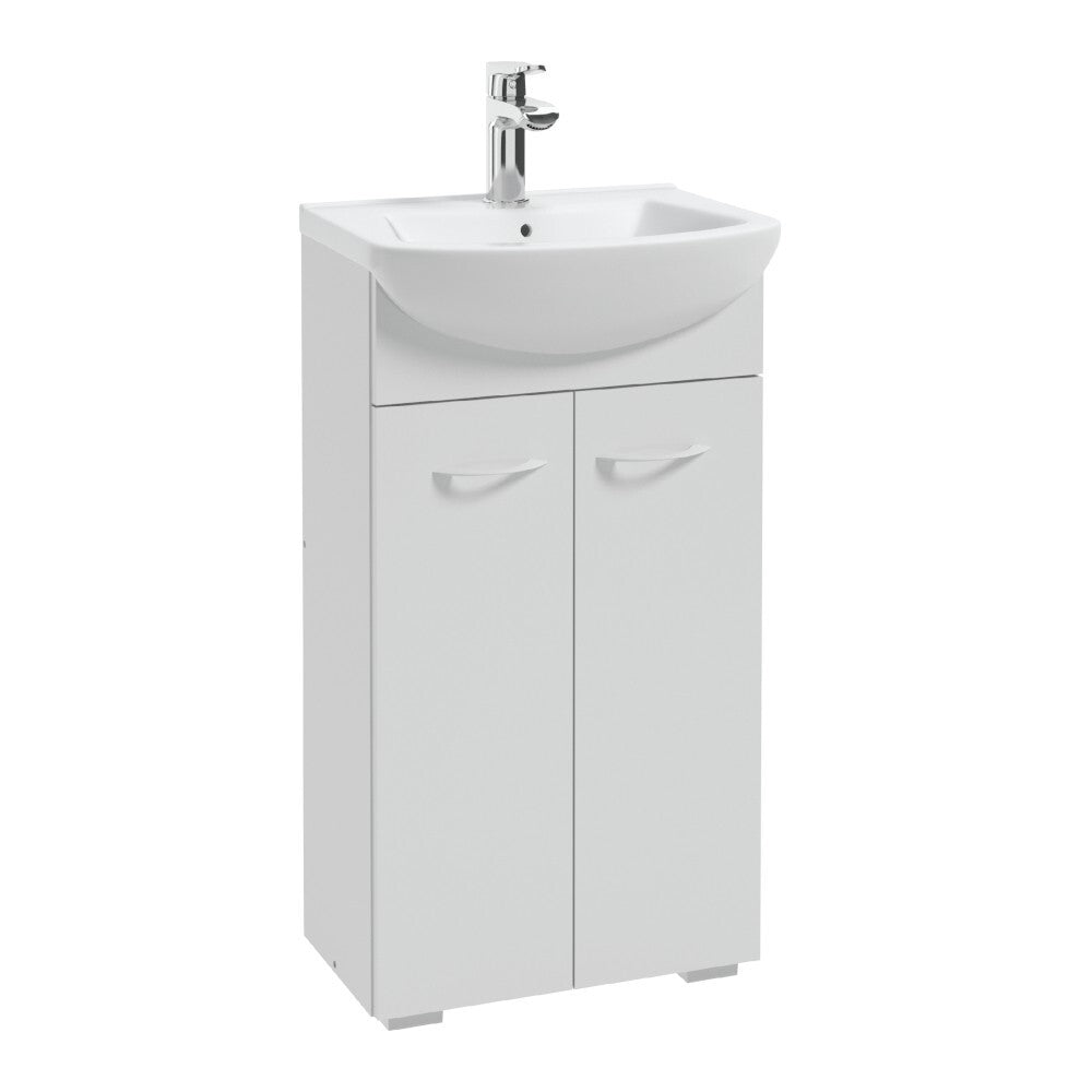 Kúpeľňová skrinka s umývadlom Pico Bello (45x79x29 cm, biela)