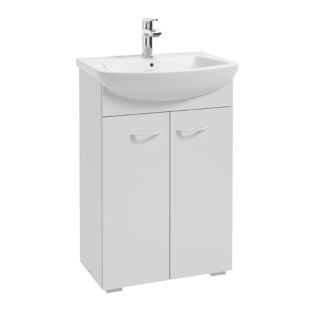Kúpeľňová skrinka s umývadlom Pico Bello (52x79x30 cm, biela)