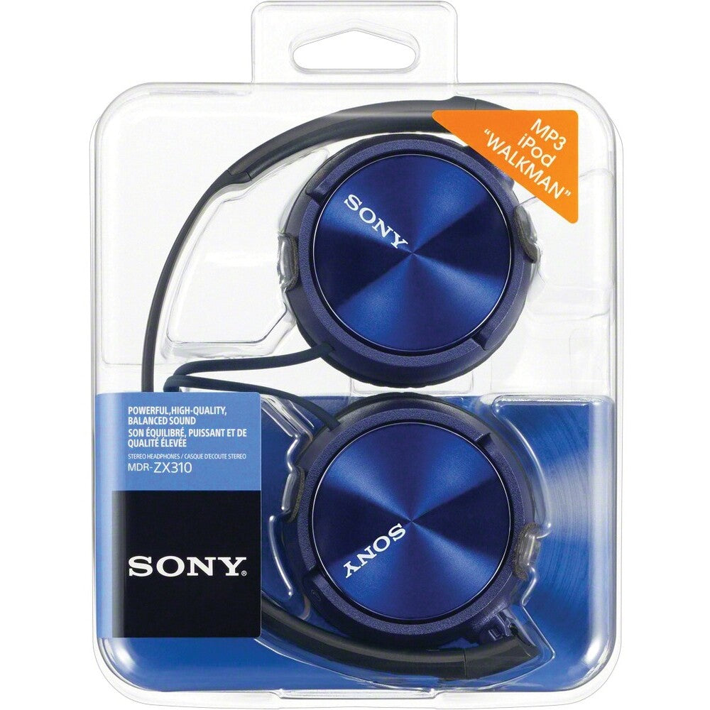Slúchadlá cez hlavu Sony MDR-ZX310L, modré