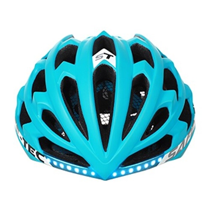 Smart helma SafeTec TYR 2, L, LED smerovka, bluetooth, modrá